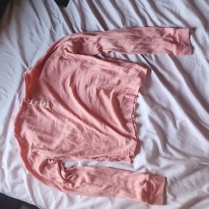 Wonder Nation Girls Long Sleeve Washed Henley Top